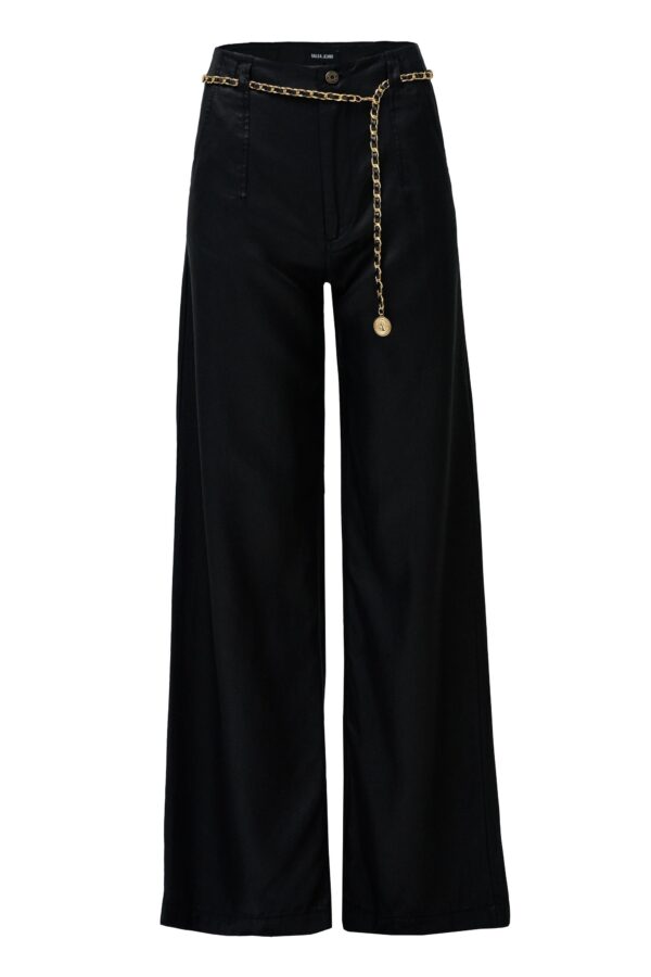 JEANS WIDE W/ CHAIN BELT