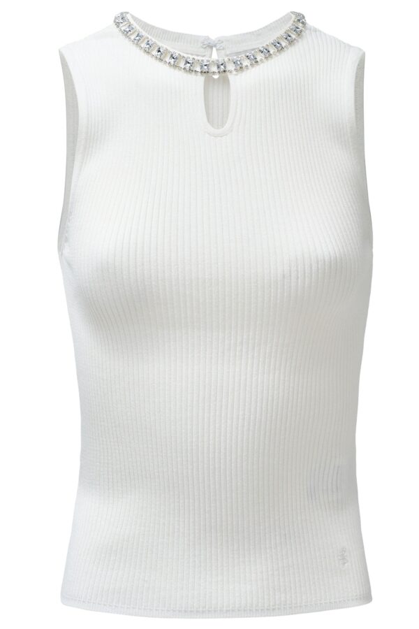 TOP WITH EMBELISHED COLLAR