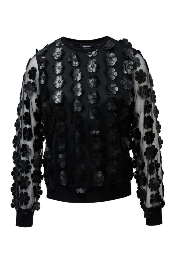 SWEATSHIRT WITH 3D FLOWERS