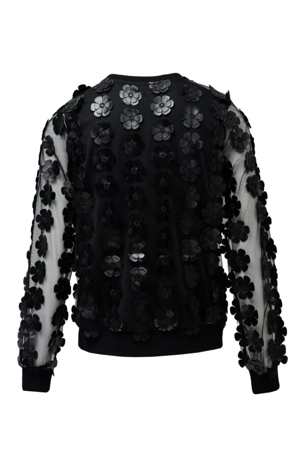 SWEATSHIRT WITH 3D FLOWERS - Image 2