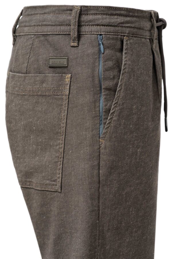 JOGGER PANTS TEXTURED BROWN SET - Image 3