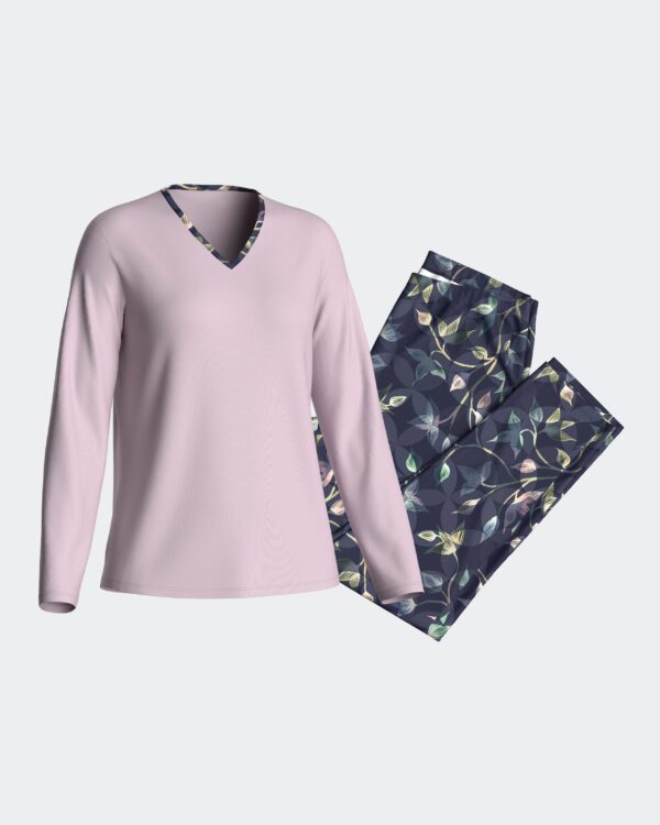 Pyjama with exotic print Heather - Image 3